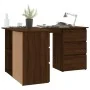 Escritorio de esquina contrachapada roble marrón 145x100x76 cm de vidaXL, Escritorios - Ref: Foro24-815443, Precio: 144,66 €,...