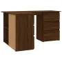 Escritorio de esquina contrachapada roble marrón 145x100x76 cm de vidaXL, Escritorios - Ref: Foro24-815443, Precio: 144,66 €,...