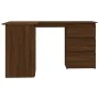 Eckschreibtisch aus braunem Eichensperrholz, 145 x 100 x 76 cm von vidaXL, Schreibtische - Ref: Foro24-815443, Preis: 142,68 ...