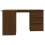 Escritorio de esquina contrachapada roble marrón 145x100x76 cm de vidaXL, Escritorios - Ref: Foro24-815443, Precio: 144,66 €,...
