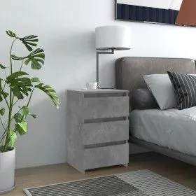 Nachttisch aus betongrauem Sperrholz, 40 x 35 x 62,5 cm von vidaXL, Nachttische - Ref: Foro24-806219, Preis: 53,88 €, Rabatt: %
