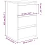 Nachttisch aus betongrauem Sperrholz, 40 x 35 x 62,5 cm von vidaXL, Nachttische - Ref: Foro24-806219, Preis: 53,88 €, Rabatt: %