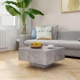 Concrete gray engineered wood coffee table 60x60x31.5 cm by vidaXL, Coffee table - Ref: Foro24-806889, Price: 45,41 €, Discou...