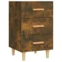 Smoked oak engineered wood bedside table 40x40x66 cm by vidaXL, Nightstands - Ref: Foro24-817321, Price: 40,38 €, Discount: %