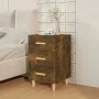Smoked oak engineered wood bedside table 40x40x66 cm by vidaXL, Nightstands - Ref: Foro24-817321, Price: 40,38 €, Discount: %