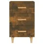 Smoked oak engineered wood bedside table 40x40x66 cm by vidaXL, Nightstands - Ref: Foro24-817321, Price: 40,38 €, Discount: %