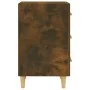 Smoked oak engineered wood bedside table 40x40x66 cm by vidaXL, Nightstands - Ref: Foro24-817321, Price: 40,38 €, Discount: %