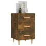 Smoked oak engineered wood bedside table 40x40x66 cm by vidaXL, Nightstands - Ref: Foro24-817321, Price: 40,38 €, Discount: %