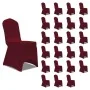 Elastischer Stuhlbezug 24 Einheiten in der Farbe Burgund von vidaXL, Abdeckungen - Ref: Foro24-3051645, Preis: 100,05 €, Raba...