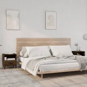 Bedside table 2 units plywood oak brown color by vidaXL, Nightstands - Ref: Foro24-817308, Price: 71,87 €, Discount: %