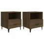 Bedside table 2 units plywood oak brown color by vidaXL, Nightstands - Ref: Foro24-817308, Price: 71,87 €, Discount: %