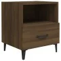 Bedside table 2 units plywood oak brown color by vidaXL, Nightstands - Ref: Foro24-817308, Price: 71,87 €, Discount: %
