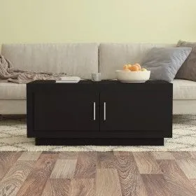 Black engineered wood coffee table 102x50x45 cm by vidaXL, Coffee table - Ref: Foro24-811809, Price: 77,59 €, Discount: %