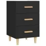 Schwarzer Nachttisch aus Holzwerkstoff, 40 x 40 x 66 cm von vidaXL, Nachttische - Ref: Foro24-812079, Preis: 61,66 €, Rabatt: %