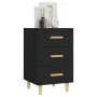 Schwarzer Nachttisch aus Holzwerkstoff, 40 x 40 x 66 cm von vidaXL, Nachttische - Ref: Foro24-812079, Preis: 61,66 €, Rabatt: %