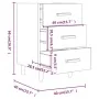 Schwarzer Nachttisch aus Holzwerkstoff, 40 x 40 x 66 cm von vidaXL, Nachttische - Ref: Foro24-812079, Preis: 61,66 €, Rabatt: %