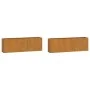 Wall planters 2 pcs rusty corten steel 53x10x17 cm by vidaXL, Pots and planters - Ref: Foro24-823686, Price: 50,22 €, Discoun...