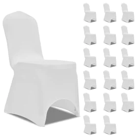 Cream elastic chair cover 18 units by vidaXL, Covers - Ref: Foro24-3051635, Price: 61,40 €, Discount: %