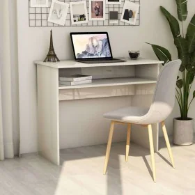 Glossy white plywood desk 90x50x74 cm by vidaXL, Desks - Ref: Foro24-801176, Price: 65,81 €, Discount: %