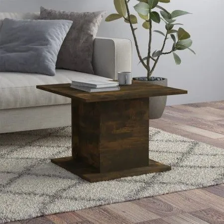 Smoked oak engineered wood coffee table 55.5x55.5x40 cm by vidaXL, Coffee table - Ref: Foro24-813095, Price: 29,23 €, Discoun...