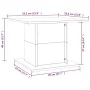 Couchtisch aus geräuchertem Eichenholzwerkstoff, 55,5 x 55,5 x 40 cm von vidaXL, Couchtisch - Ref: Foro24-813095, Preis: 29,2...
