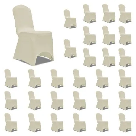 Elastische Stuhlhülle Creme 30 Stück von vidaXL, Abdeckungen - Ref: Foro24-3051643, Preis: 115,94 €, Rabatt: %
