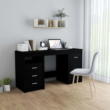 Escritorio de madera de ingeniería negro 140x50x76 cm by vidaXL, Desks - Ref: Foro24-3054781, Price: 168,25 €, Discount: %