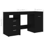 Escritorio de madera de ingeniería negro 140x50x76 cm by vidaXL, Desks - Ref: Foro24-3054781, Price: 168,25 €, Discount: %