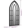 Black iron mirror for indoor use 70x30 cm by vidaXL, Mirrors - Ref: Foro24-3093526, Price: 82,96 €, Discount: %