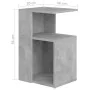 Gray concrete plywood side table 36x30x56 cm by vidaXL, Side tables - Ref: Foro24-802997, Price: 32,63 €, Discount: %