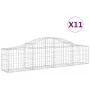 Gabion baskets 11 pcs arch shape iron 200x30x40/60 cm by vidaXL, Pots and planters - Ref: Foro24-3145376, Price: 555,72 €, Di...