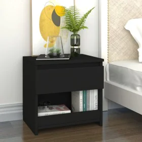 Mesita de noche de madera contrachapada negro 40x30x39 cm de vidaXL, Mesitas de noche - Ref: Foro24-803445, Precio: 34,38 €, ...