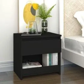 Nachttisch aus schwarzem Sperrholz, 40 x 30 x 39 cm von vidaXL, Nachttische - Ref: Foro24-803445, Preis: 34,38 €, Rabatt: %