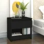 Mesita de noche de madera contrachapada negro 40x30x39 cm de vidaXL, Mesitas de noche - Ref: Foro24-803445, Precio: 34,38 €, ...