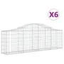 Gabion baskets 6 pcs arch shape iron 200x30x60/80 cm by vidaXL, Pots and planters - Ref: Foro24-3145392, Price: 462,15 €, Dis...