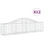 Gabionenkörbe 12 Stück Bogenform Eisen 200x30x40/60 cm von vidaXL, Töpfe und Pflanzgefäße - Ref: Foro24-3145377, Preis: 598,0...