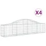 Gabionenkörbe 4 Stück Bogenform Eisen 200x30x40/60 cm von vidaXL, Töpfe und Pflanzgefäße - Ref: Foro24-3145369, Preis: 194,08...