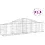Gabionenkörbe 13 Stück Bogenform Eisen 200x30x40/60 cm von vidaXL, Töpfe und Pflanzgefäße - Ref: Foro24-3145378, Preis: 640,2...