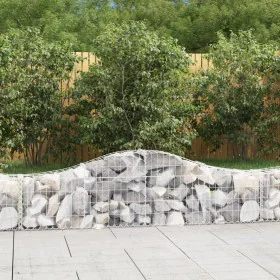 Gabion baskets 6 pcs arch shape iron 200x30x40/60 cm by vidaXL, Pots and planters - Ref: Foro24-3145371, Price: 289,70 €, Dis...
