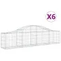 Gabion baskets 6 pcs arch shape iron 200x30x40/60 cm by vidaXL, Pots and planters - Ref: Foro24-3145371, Price: 289,70 €, Dis...