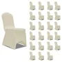 Cremefarbener elastischer Stuhlbezug, 24 Einheiten von vidaXL, Abdeckungen - Ref: Foro24-3051642, Preis: 95,59 €, Rabatt: %