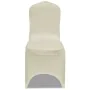 Cremefarbener elastischer Stuhlbezug, 24 Einheiten von vidaXL, Abdeckungen - Ref: Foro24-3051642, Preis: 95,59 €, Rabatt: %