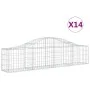 Gabionenkörbe 14 Stk. Bogenform Eisen 200x30x40/60 cm von vidaXL, Töpfe und Pflanzgefäße - Ref: Foro24-3145379, Preis: 682,72...