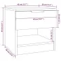 Nachttisch aus Sperrholz in Raucheiche Farbe von vidaXL, Nachttische - Ref: Foro24-817045, Preis: 36,38 €, Rabatt: %