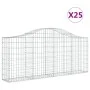 Gabion baskets 25 pcs arch shape iron 200x30x80/100 cm by vidaXL, Pots and planters - Ref: Foro24-3145425, Price: 1,00 €, Dis...