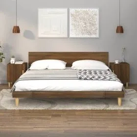 Nightstands 2 pcs brown oak plywood by vidaXL, Nightstands - Ref: Foro24-817314, Price: 46,48 €, Discount: %