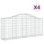 Gabionenkörbe 4 Stück Bogenform Eisen 200x30x80/100 cm von vidaXL, Töpfe und Pflanzgefäße - Ref: Foro24-3145411, Preis: 274,7...
