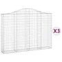 Gabion baskets 3 pcs arch shape iron 200x30x140/160 cm by vidaXL, Pots and planters - Ref: Foro24-3145473, Price: 287,35 €, D...