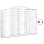 Gabionenkörbe 3 Stück Bogenform Eisen 200x30x140/160 cm von vidaXL, Töpfe und Pflanzgefäße - Ref: Foro24-3145473, Preis: 287,...