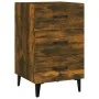 Smoked oak engineered wood bedside table 40x40x66 cm by vidaXL, Nightstands - Ref: Foro24-817324, Price: 46,45 €, Discount: %